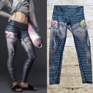Teeki Love The Elephants Hot Yoga Leggings Pants